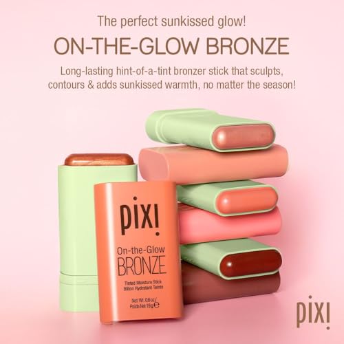 Pixi On-the-Glow Bronze Hydrating Tinted Bronzer Stick, 0.6oz