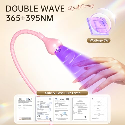 LED Gooseneck Nail Lamp | 3W Quick Cure Gel Polish Light