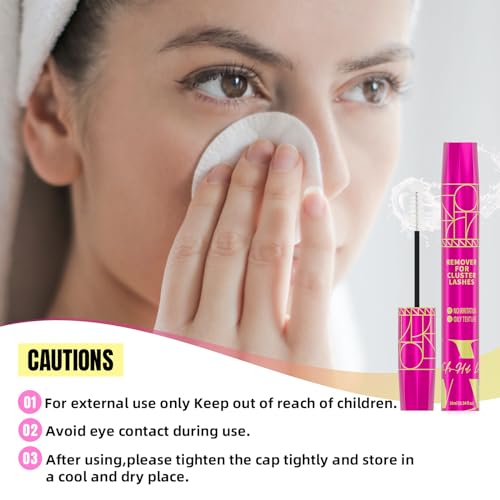 Lash Remover Cluster Lashes Remover Low-Irritating Eyelash Extension Remover Gentle and Mild Lash Self Adhesive Eyelashes Remover Glue for Beginner Use At Home(10ml)