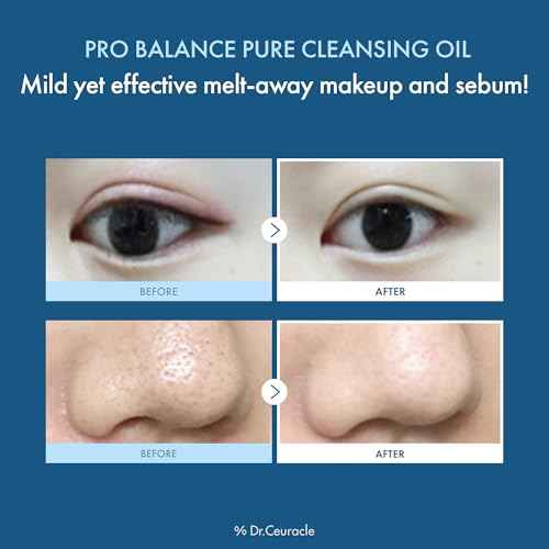 Dr.Ceuracle Pro Balance Pure Cleansing Oil - Makeup Sunscreen Remover Oil Cleanser, Korean Facial Cleanser with Hydrating Finish (155 ml / 5.24 fl. oz.)