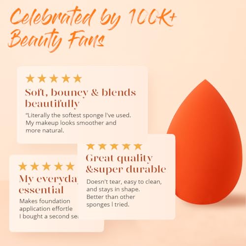 BEAKEY Makeup Sponge Set 5 Pack | Foundation & Blender Sponges