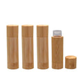 Bamboo Lip Balm Tubes, 5.5g Refillable - Set of 4