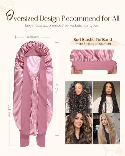 Double Layer Satin Sleep Bonnet for Natural Hair