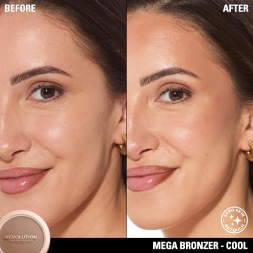 Revolution Mega Bronzer Powder – Matte Sculpt & Glow, Cool Shade