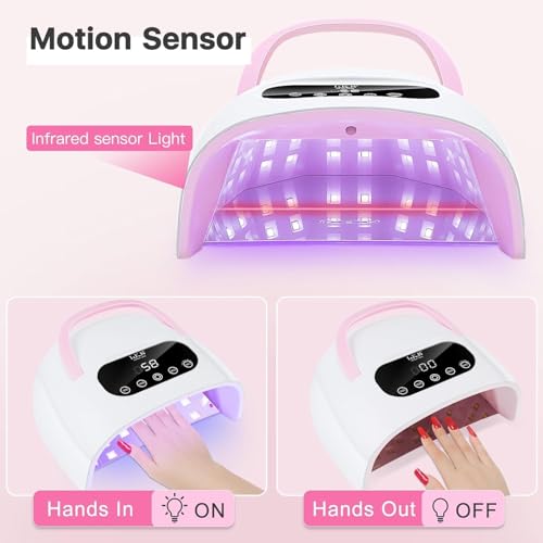 LetGoShop Professional UV LED Nail Lamp - 57W Fast Curing, Auto Sensor, 4 Timer Settings, LCD Display for Gel Polish