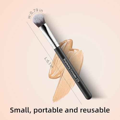 Concealer Brush Under Eye Kitten Paw Makeup Brush Soft Synthetic Bristles for Liquid Cream Powder Eye Concealer Eyeshadow Blending Covers Blemishes Imperfections & Dark Circles Face Brush 273