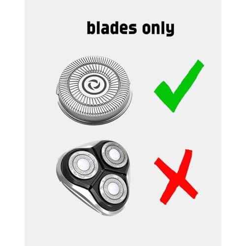 Model RMS8101 Blades for Men's Electric Shaver, 12PCS Razor Blades for Intertek RMS8101, 2 Cleaning Brush