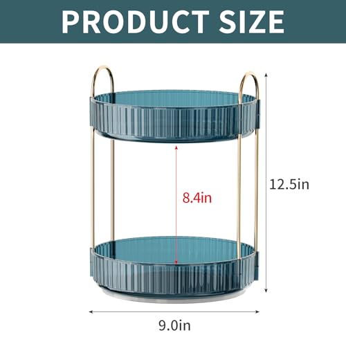 360° Rotating Makeup Organizer - Large Capacity Vanity Storage Rack