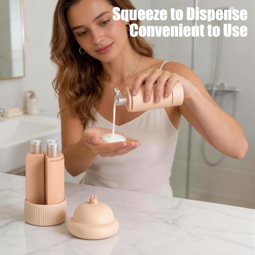 Doxcore 4 in 1 Travel Dispenser Bottle Nude – 4 x 60ml TSA Approved Leak-Proof