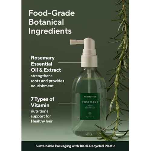 AROMATICA Rosemary Scalp Strengthening Enhancer Duo Set - Scalp Serum for Hair Growth & Itchy Scalp Treatment with Rosemary Oil | Dandruff Treatment and Oily Scalp Moisturizer, Scalp Treatment Set