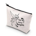 BDPWSS Fairy Tales Makeup Bag For Girls Think Happy Thoughts Cosmetic Makeup Bag For Friend Sister Inspirational Gift (think happy thoughts)