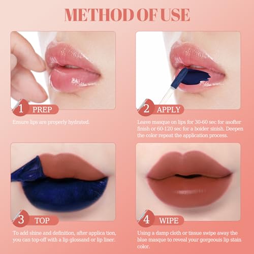 Peel Off Lip Stain - Waterproof Long Lasting Matte Nude Apricot