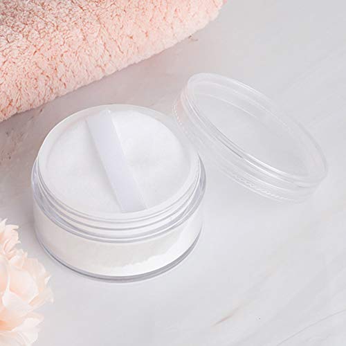 2Pc 50g Refillable Loose Powder Container with Sifter