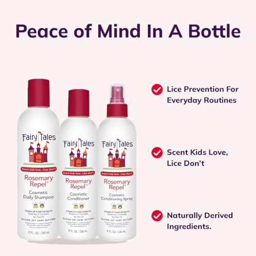 Fairy Tales Rosemary Repel Royal Trio: Lice Shampoo, Conditioner & Spray for Kids
