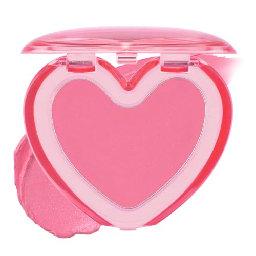 lilybyred Luv Beam Sherbet Cheek | Heart-Shaped Korean Cream Blush, Lightweight Melt-In Texture, Micro-Pearl Glow, Buildable Natural Color, Soft Radiant Finish, 0.12 oz. (06 Raspberry Topping)