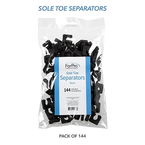 ForPro Black Disposable Foam Toe Separators for Pedicures - 144 Count