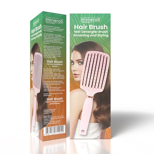 Detangler Hair Brush with Soft Bristles for Wet & Dry Hair