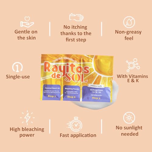Body Hair Bleach Kit with Coconut Oil & Peroxide Vol 30