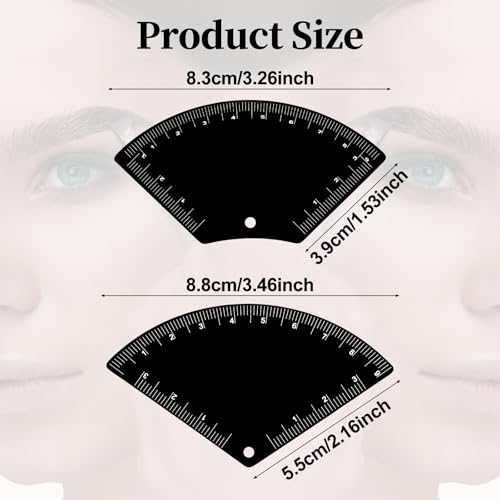 Relaxweex 6-Piece Eyebrow Mapping Tool Kit with Shavers