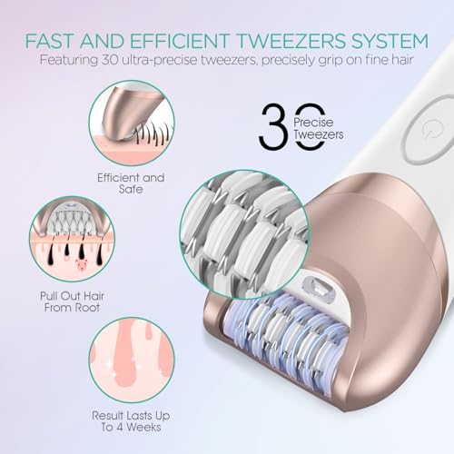 Epilator for Women - 3-in-1 Hair Removal with LED Light