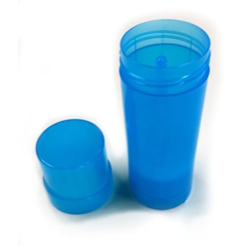 6 ct. Deodorant Twist-up Empty Containers (Blue) - for lotion bar, heel balm etc. (2 oz.)