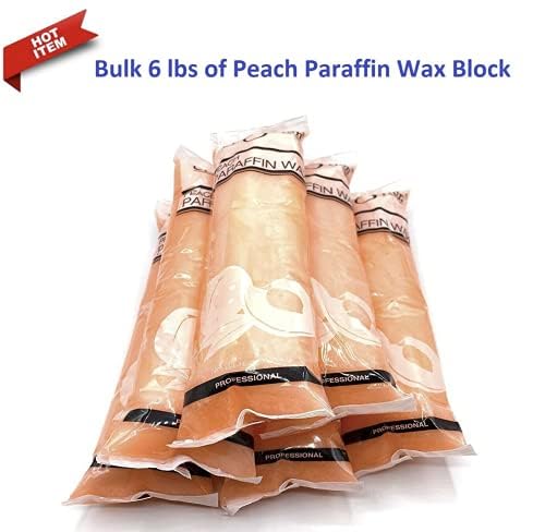 Cre8tion Peach Scented Paraffin Wax Refills for Hands & Feet, 6 lbs