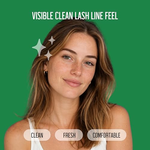 PURELID 100 Pack Tea Tree Eyelid Wipes - Gentle Eye Cleanser with Hyaluronic Acid & Chamomile for Dry Eyes & Allergies
