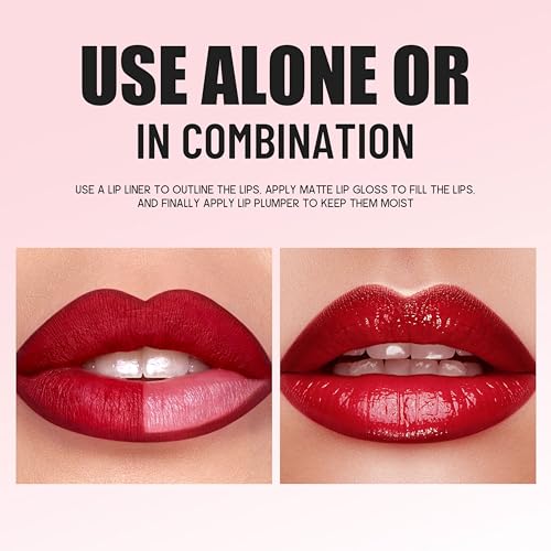 Matte Lipstick Set 6PC - Liquid Liners, Plumper & Lipliner Kit