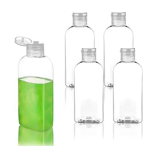 5-Pack 3.4oz Travel Bottles with Flip Caps | Leak-Proof