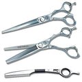 Saki Shears 6 Inch Hair Cutting & Thinning Shears Set with Razor & Leather Case