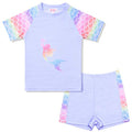 QPANCY Rash Guard for Girls Swimwear 2-Piece Mermaid Unicorn Swimsuit UPF 50+ UV