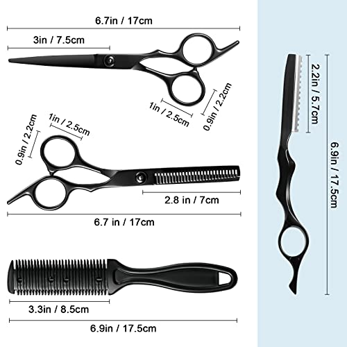 Professional Hair Scissors Set - Stainless Steel Barber Shears & Thinning Tools