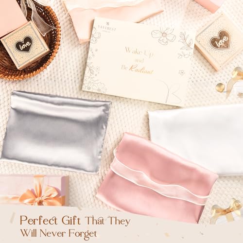 Yanibest Satin Pillowcases 2-Pack for Hair & Skin Protection with Zipper