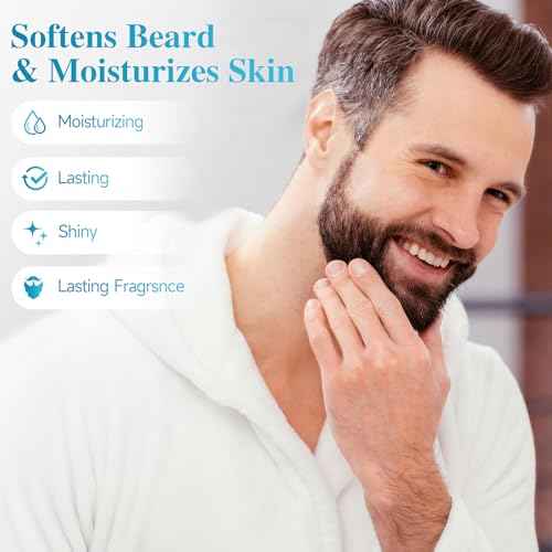 Biotin Beard Balm for Men & Conditioning Beard Wax - Made with Castor Oil Natural and Organic Ingredients - Hydrates & Thickens Facial Hair Growth- 2 Ounce Tin