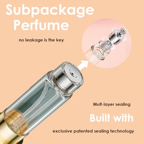 D-LOTUS Travel Perfume Bottle Refillable, Genuine Leather Perfume Atomizer Leakproof Mini Pocket Size Travel Cologne Sprayer for Cruise Car Trip Purse Gift 5ml (Red - L)