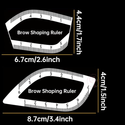 3pcs Eyebrow Mapping Ruler Set - Teardrop, Leaf & Half Leaf