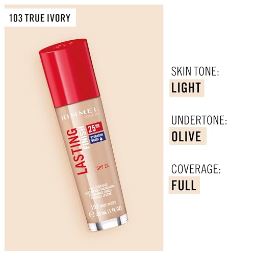 Rimmel Lasting Finish 25HR Foundation 103 True Ivory