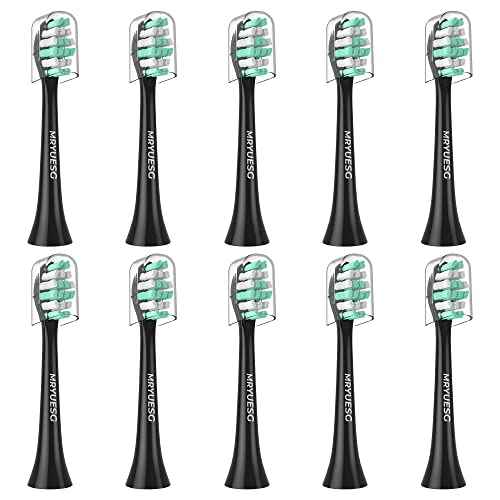MRYUESG Replacement Heads Compatible with Philips Sonicare 10 Pack, Electric Tooth-Brush Head for Phillips, Black