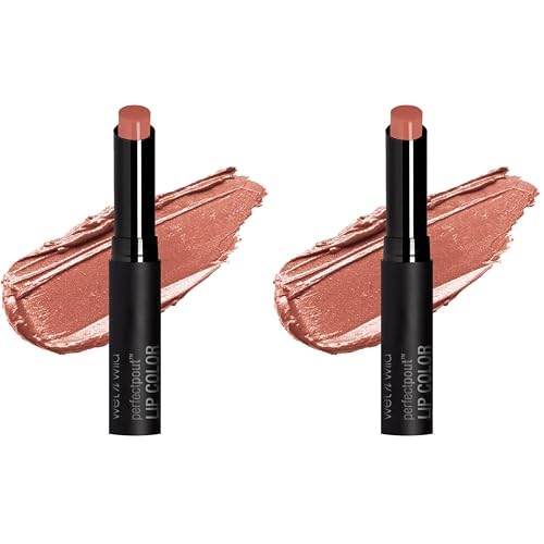 wet n wild Perfect Pout Lipstick, Orange Red Bare Your Soul, Vegan | Gluten-Free | Cruelty-Free | Lip Color (Pack of 2)