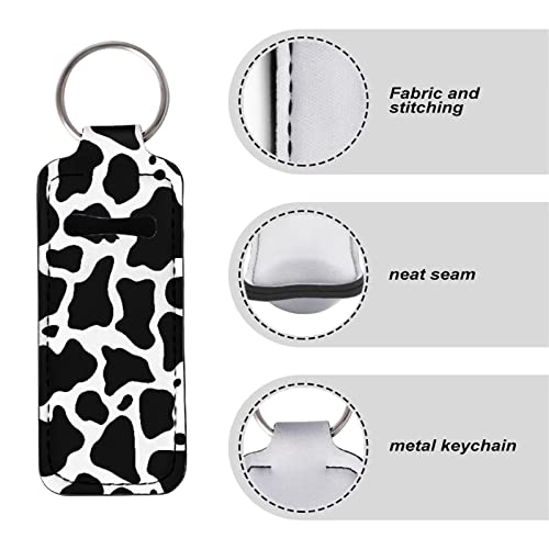 Suobstales Chapstick Holder Keychain Clip-on Sleeve Chap Stick Pouch Lip Balm Holsteror Lipstick Tracker Safeguard