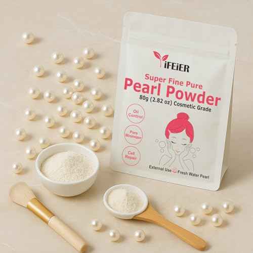Pure Freshwater Nano Pearl Powder for Skincare and Homemade Cosmetics Grade. 80g(2.82oz) SuperFine Pearl Powder for DIY lotions | creams | serums | making face mask, Natural and Oranic