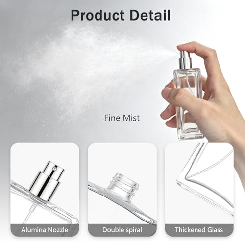 100ml Glass Perfume Spray Bottle - Refillable Atomizer with Funnel & Gift Bag (Variation: 100ml-E)