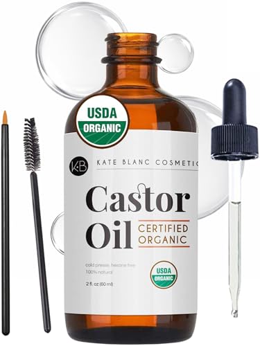 Kate Blanc Organic Castor Oil - Hair, Lash & Skin Care, 2oz