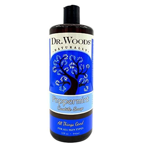 Dr. Woods Pure Peppermint Liquid Castile Soap, 16 Ounce