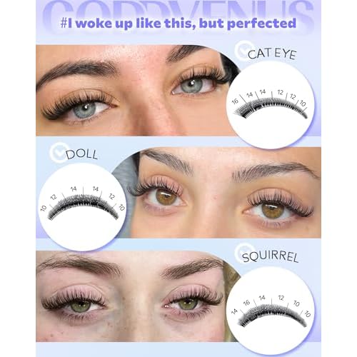 Wispy Lash Clusters Kit Eyelash Clusters Natural Cluster Eyelash Extensions Kit 10-16mm CC Curve Lash Extension Kit For DIY