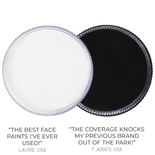 Blue Squid Black & White Water-Activated Face Paint 1oz