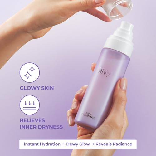 Shine Re-Born Mist - Glowing & Moisturizing Facial Toner Spray for Radiant, Firming, Calming | Antioxidant Alba Lotus Flower Extract | Vegan Korean Skincare (3.38 fl oz)