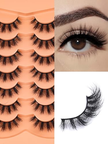 Cat Eye Mink Lashes 18MM Russian D Curl - 7 Pairs