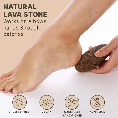 Beauty by Earth Natural Lava Pumice Stone for Feet - Callus & Dead Skin Remover
