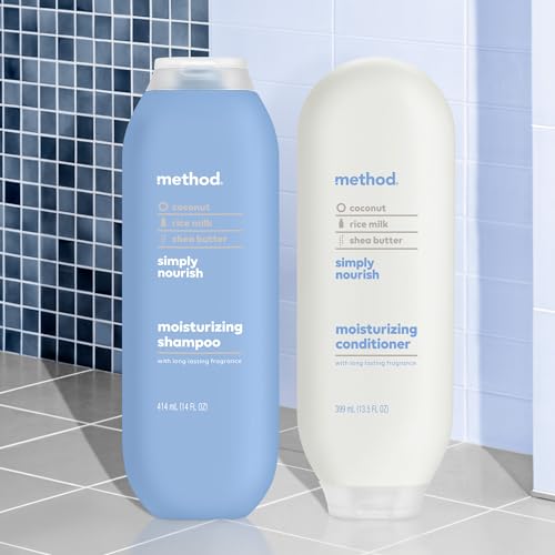 Method Moisturizing Conditioner, Simply Nourish with Shea Butter, Coconut, and Rice Milk Scent Notes, Paraben and Sulfate Free, 13.5 oz (Pack of 1)